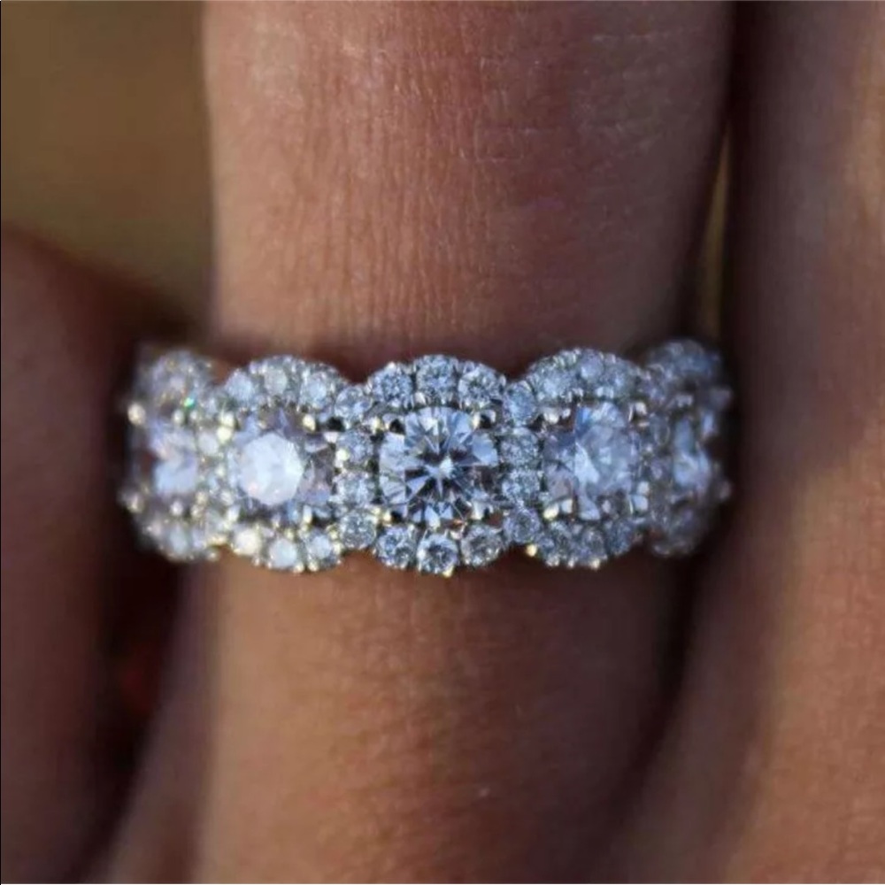 Lab Created 18k White Gold Filled Ring